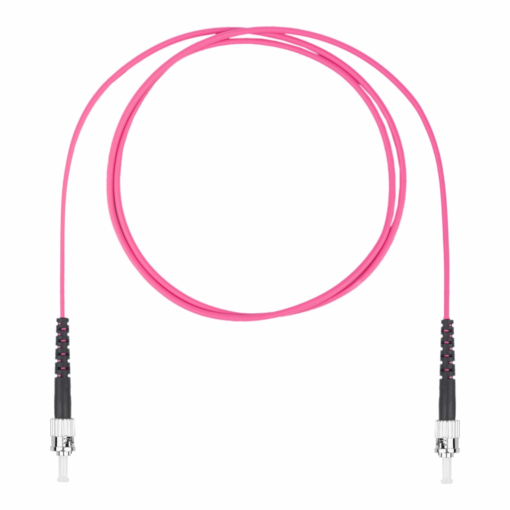 Шнур оптический коммутационный (патч-корд), ST-ST симплекс (simplex) OM4, нг(А)-HF, маджента, 2,0 м