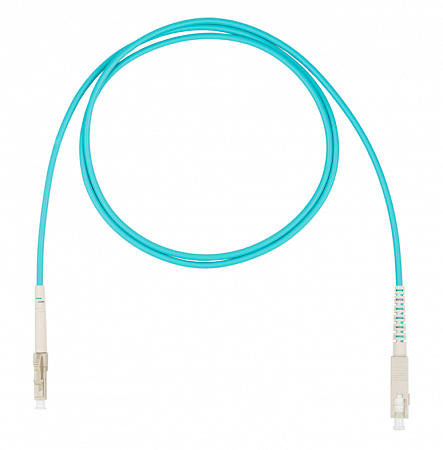DATAREX LC-SC симплекс (simplex) OM3, нг(А)-HF, бирюзовый, 0,5 м Шнур оптический коммутационный (патч-корд)