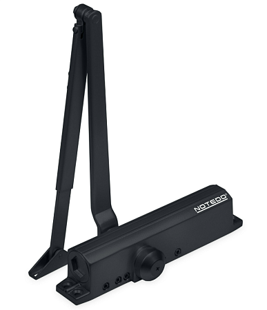 Notedo DC-030-130 DA+BC EN2-5 (черный) Дверной доводчик, до 130кг/1250мм, от -30°С до +60°С, тяга в комплекте