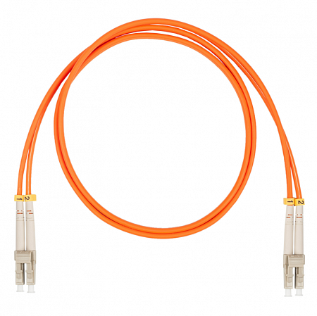 Шнур оптический коммутационный (патч-корд), LC-LC, дуплекс (duplex) OM2, нг(А)-HF, оранжевый, 1,0 м
