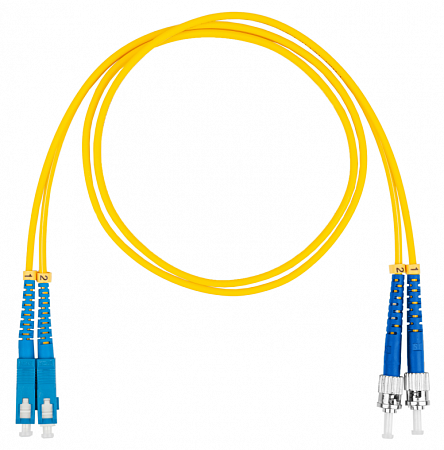 DATAREX SC-ST, дуплекс (duplex) OS2, нг(А)-HF, желтый, 7,0 м Шнур оптический коммутационный (патч-корд)
