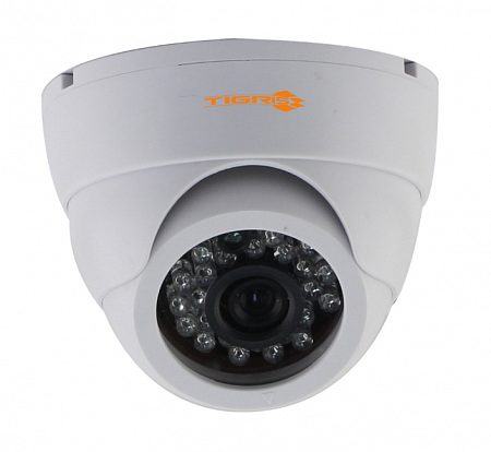 Tigris THL - D40 (3.6) 4Mp Купольная видеокамера, AHD, 1/3&quot; OmniVision OV4689+ NextChip NVP2475H, 2688х1520, 0.001лк(цвет)/0лк с ИК, ИК - подсветка до 20м, DC12V, 350мА, от - 10 до +50°С, IP50, Ø90х65мм