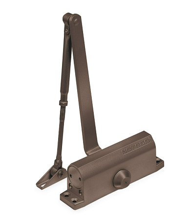 Notedo DC-080 HO EN2-5 (легкий характер, коричневый) Дверной доводчик до 100кг/1100мм, hold open, от -38 до +60°С, тяга в комплекте