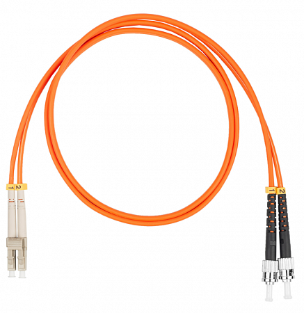 DATAREX LC-ST, дуплекс (duplex) OM2, нг(А)-HF, оранжевый, 1,0 м Шнур оптический коммутационный (патч-корд)