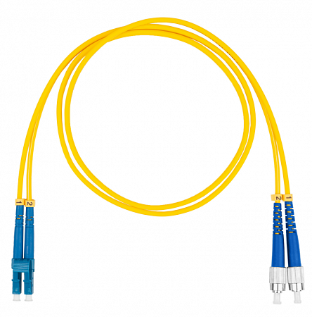 DATAREX LC-FC, дуплекс (duplex) OS2, нг(А)-HF, желтый, 10 м Шнур оптический коммутационный (патч-корд)