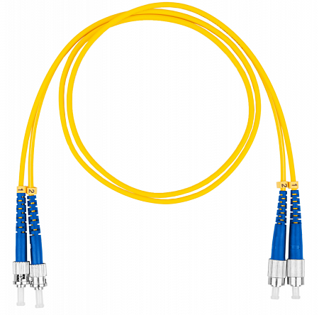 DATAREX FC-ST, дуплекс (duplex) OS2, нг(А)-HF, желтый, 7,0 м Шнур оптический коммутационный (патч-корд)
