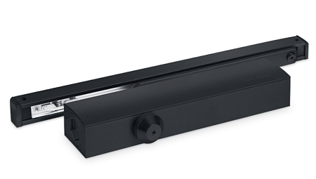 Notedo DC-045-155 SL+HO+DA+BC PRO EN3-6 (черный) Дверной доводчик до 150кг/1400мм, от -38°С до +60°С, скользящая тяга в комплекте