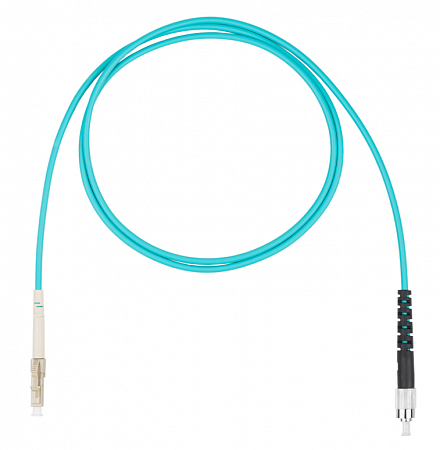 DATAREX LC-FC симплекс (simplex) OM3, нг(А)-HF, бирюзовый, 20 м Шнур оптический коммутационный (патч-корд)