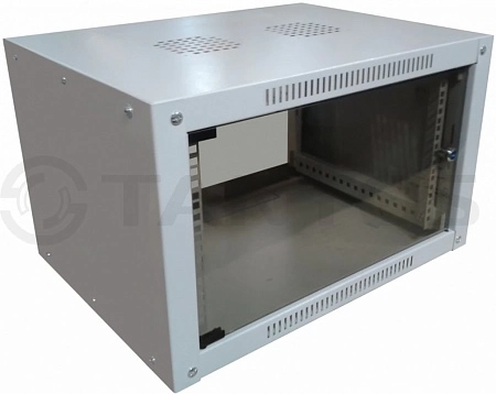 Tantos TSn - 6U600W - G Настенный телекоммуникационный шкаф (разобранный)высотой 6U для установки в него телекоммуникационного 19&quot; оборудования. Дверь стекло.Размеры: В:368xШ:600xГ:600 мм