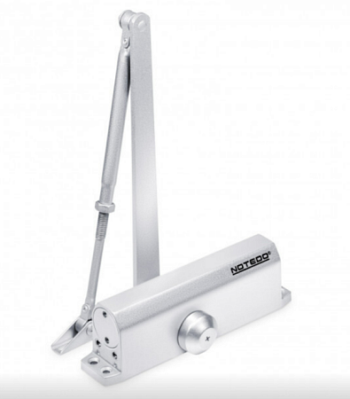 Notedo DC-150 EN4-6 (легкий характер, серебро) Дверной доводчик до 160кг, от -38°С до +60°С, тяга в комплекте
