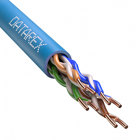DATAREX U/UTP кат.5е, 4 пары, жила 0,51 (+/- 0,01), PVCLS нг(А)-LSLTx (305м/кор) (DR-140057) Кабель
