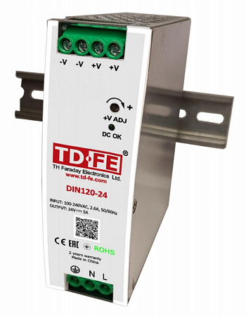 Faraday DIN120-24 Блок питания 120Вт, 24В, 5А на DIN-рейку