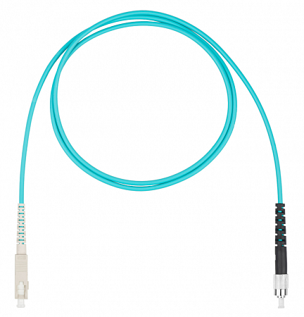 DATAREX SC-FC симплекс (simplex) OM3, нг(А)-HF, бирюзовый, 15 м Шнур оптический коммутационный (патч-корд)