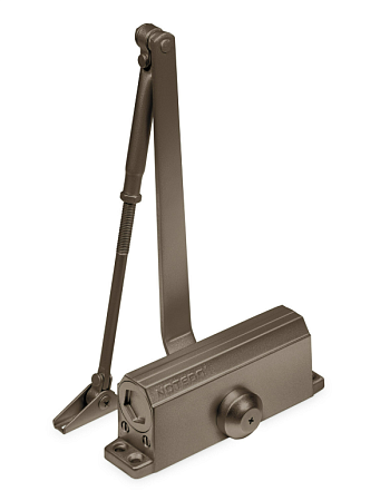 Notedo DC-100 HO EN4 (классика, бронза) Дверной доводчик до 100кг/1100мм, hold open, от -35°С до +60°С, тяга в комплекте
