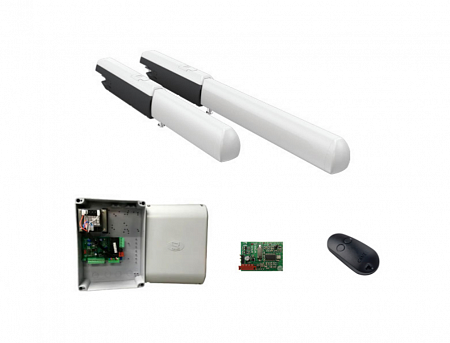 CAME &quot;ATI5000A combo KIT&quot; Комплект автоматики 230В для распашных ворот со створками до 5м/1000кг, интенс. 50%, в составе: привод 001А5000А (2шт), блок управления 002ZF1N, приемник 001AF43S, брелок TOP42FGN (806TS-0300).